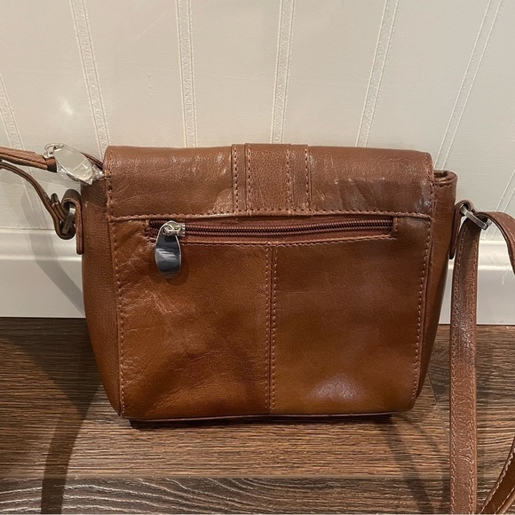 Ashwood Brown Leather Adjustable Crossbody Bag/Purse OS - Picture 2 of 15